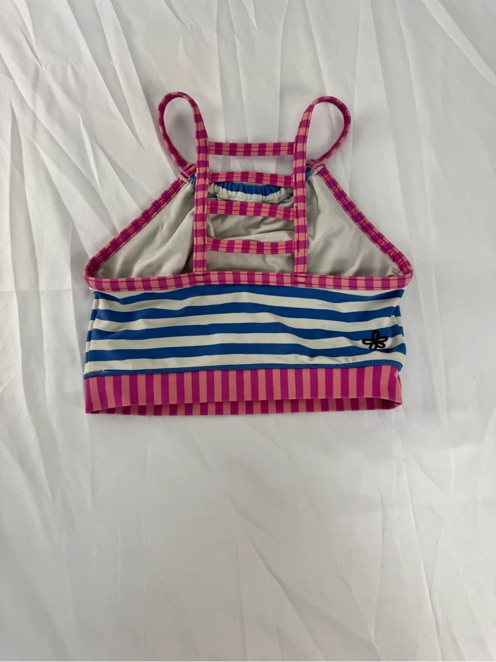 Matilda Jane Blue and Pink Striped Kids Swim Top 435